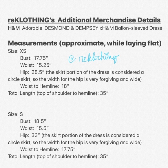 ❌SOLD❌DESMOND & DEMPSEY xH&M Banana Balloon-sleeve - Picture 14 of 14